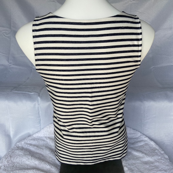 Ann Taylor Factory Sleeveless Stripe Blouse XSP - Picture 4 of 6
